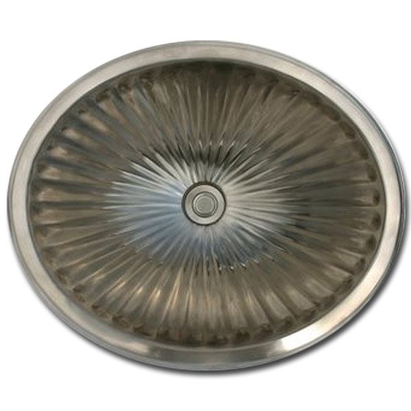 Linkasink Bathroom Sinks - Bronze - BR006 Oval Sink - Fluted - 4 Finishes - Click Image to Close